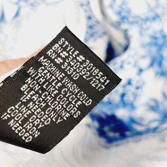 Alyx Pineapple Blue White Print Sleeveless Sheath Dress P6699 - Picture 9 of 12